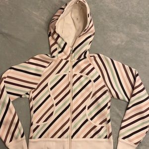 Lululemon Striped Hoodie, no tags, fits size 4-6 or XS or Small.